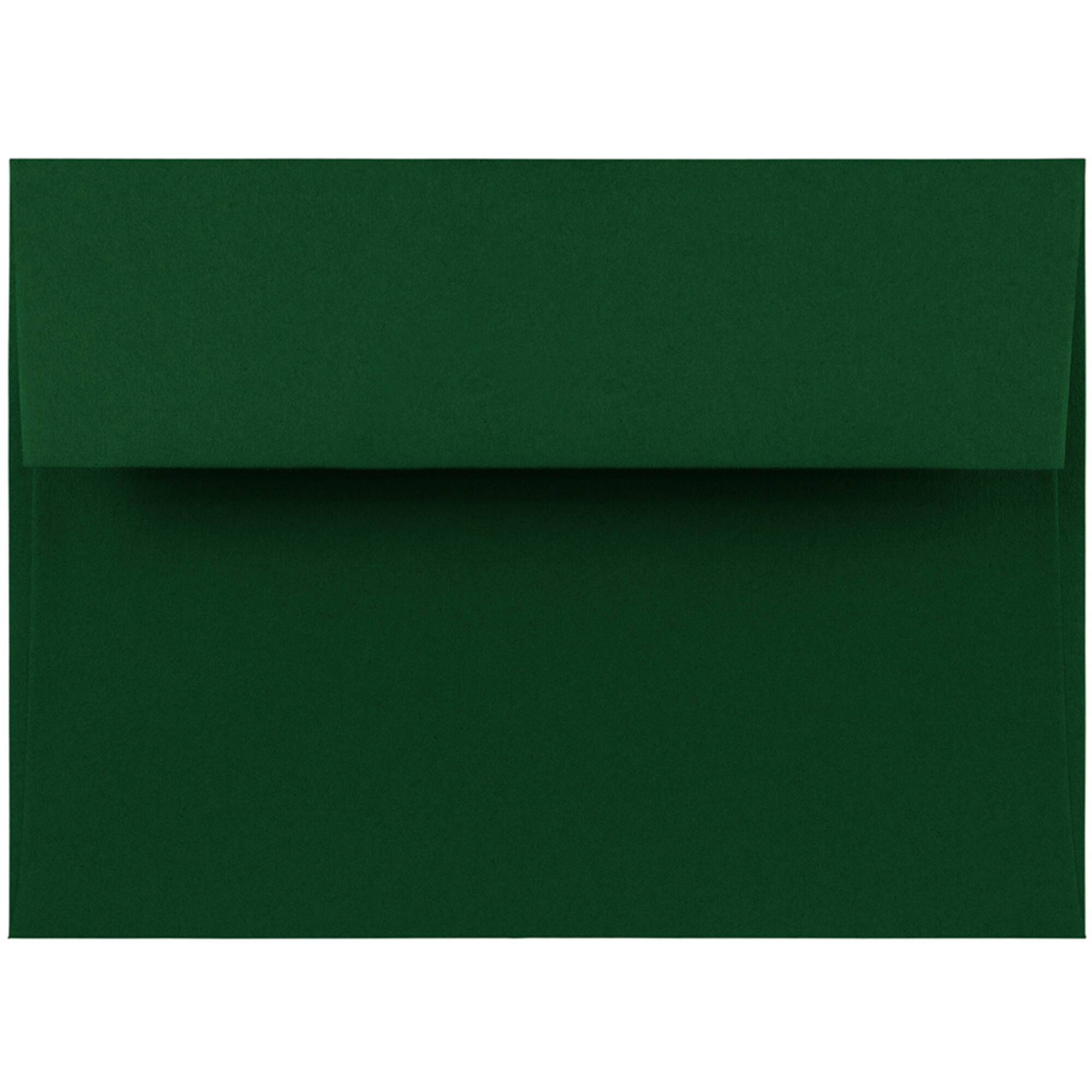 JAM Paper A7 Dark Green Premium Invitation Envelopes
